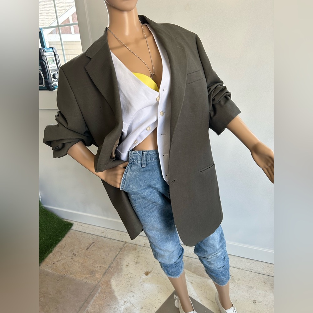 Blazer, Green, Oversized,